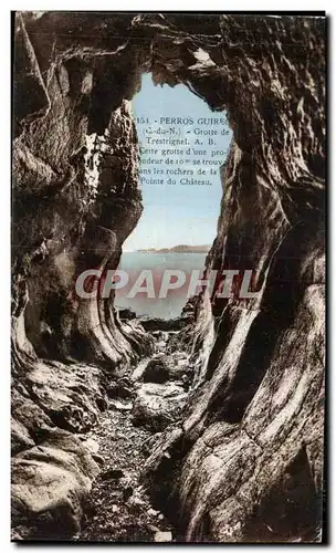 Cartes postales Perros Guirec Grotte de Trestrignel