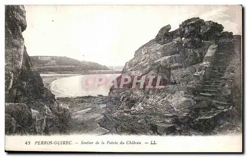 Cartes postales Perros Guirec Sentier de la Pointe du Chateau