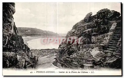 Cartes postales Perros Guirec Sentier de la Pointe du Chateau