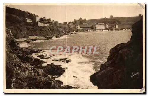 Cartes postales Perros Guirec Cotes du Nord La plage de Trestrignel vue de la pointe du chateau