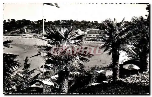 Cartes postales Perros Guirec La Plage de Trestraou Vue de la Palmeraie de l Hotel de la Rosaraie