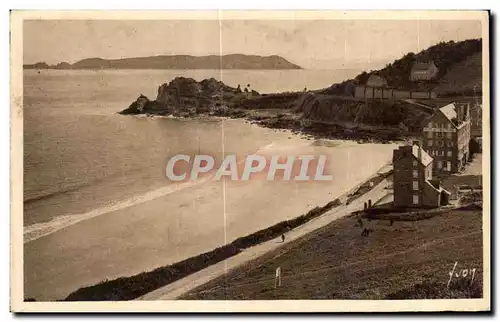 Cartes postales Perros Guirec Cotes du Nord Plage de Trestrignel et pointe du chateau