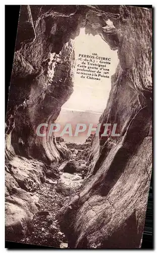 Cartes postales Perros Guirec Grotte de Trestrignel