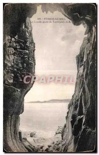 Cartes postales Perros Guirec La Grande grotte de Trestrignel