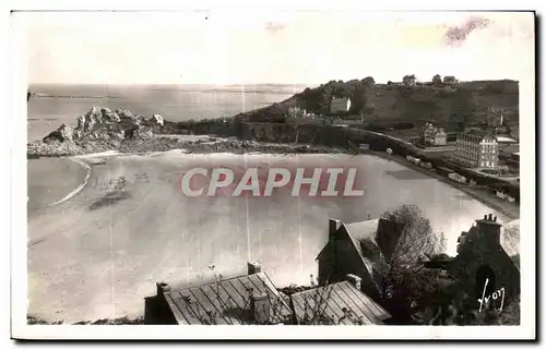 Cartes postales Perros Guirec Plage de Trestrignel et Pointe du chateau