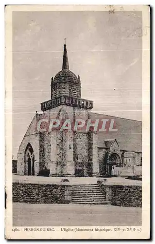 Cartes postales Perros Guirec L Eglise Monument historique