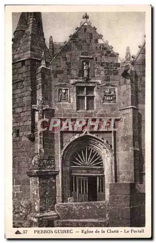 Cartes postales Perros Guirec Eglise de la Clarte Le Portail