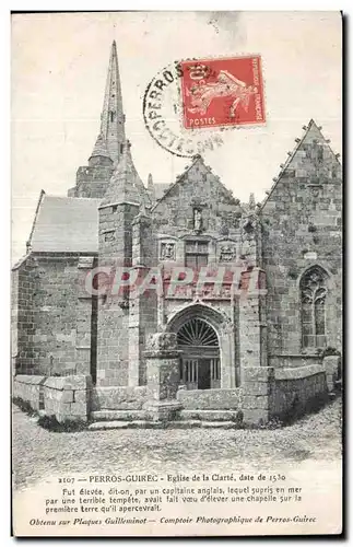 Cartes postales Perros Guirec Eglise de la Clarite date de 1530