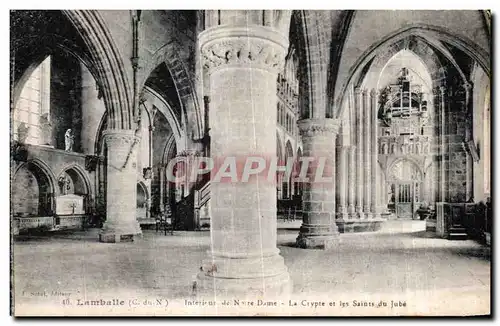 Ansichtskarte AK Lamballe Interieur de Notre Dame La Crypte et les Saints du Jube
