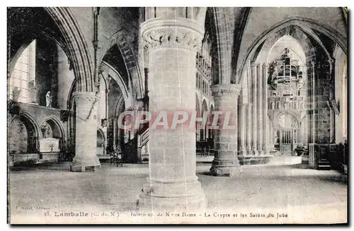 Cartes postales Lamballe Interieur de Notre Dame La Crypte et les Saints du Jube