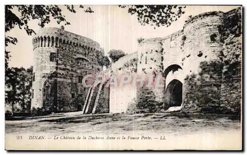 Cartes postales Dinan Le Chateau de la Duchesse Anne et la Fausse Porte