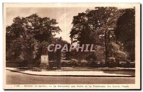 Cartes postales Dinan Le Monument aux Morts et la Promenade des Grands Fosses