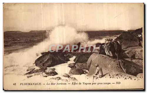 Ansichtskarte AK Ploumanac h La Mer furieuse effet de Vaques par gros temps