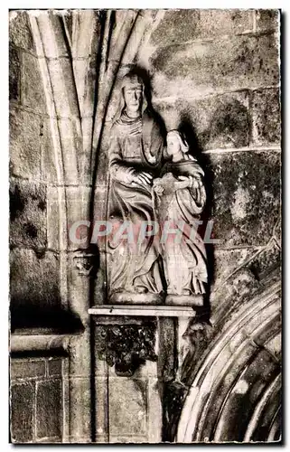 Cartes postales Notre Dame de la Clarte La Chapelle St Anne et la Vierge Statue du Porche