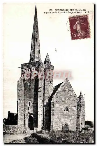 Cartes postales Perros Guirec Eglise de la Clarte Facade Nort