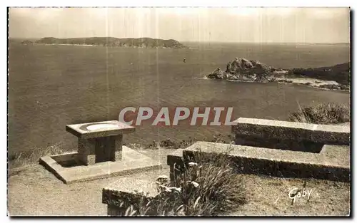 Cartes postales Perros Guirec Table d orientaion et Points du Chateau