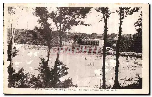 Cartes postales Perros Guirec La Plage a travers les Pins