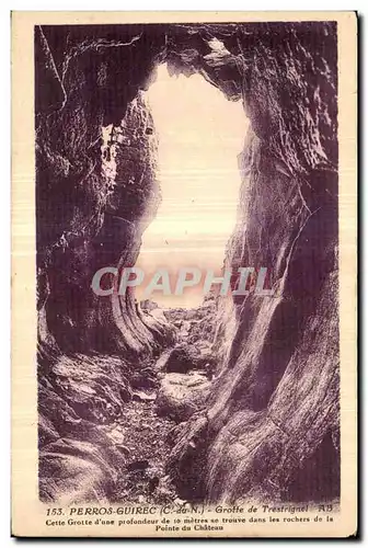 Cartes postales Perros Guirec Grotte de Trestrignel