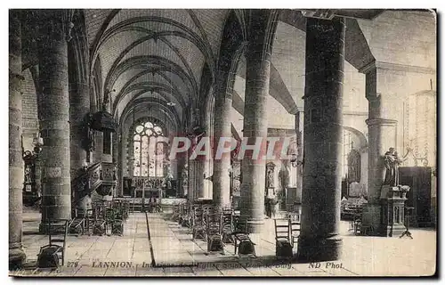 Ansichtskarte AK Lannion Interieur de l Eglise Saint Jean du Baly