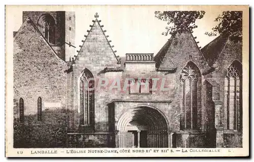 Ansichtskarte AK Lamballe L Eglise Notre Dame Cote Nord La Collegialle