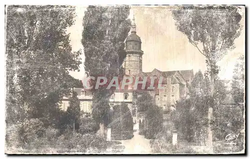 Cartes postales Lamballe Le Jardin Public et l Eglise Saint Jean