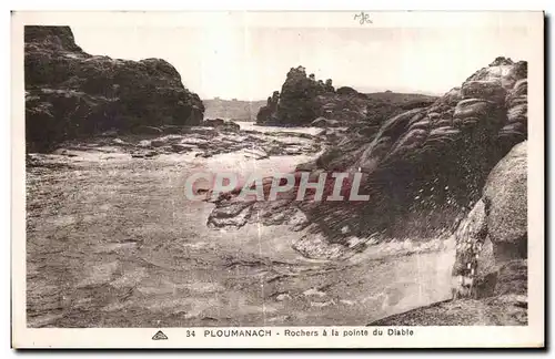 Cartes postales Ploumanac h Rochers a la pointe du Diable