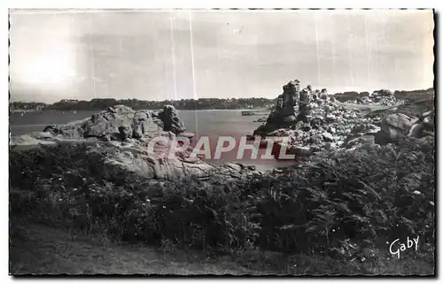 Cartes postales Ploumanac h Cote de Garnit rose Les Rochers