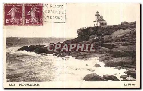 Ansichtskarte AK Ploumanac h Le Phare Lighthouse