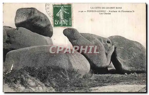 Cartes postales Perros Guirec Rochers de Ploumanac h Les Otaries