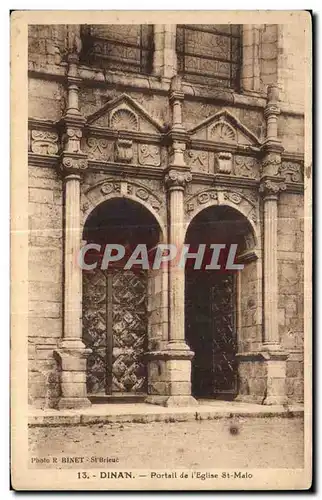 Cartes postales Dinan Portail de l Eglise St Malo