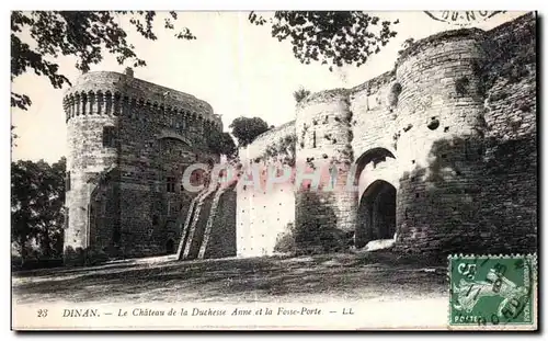 Cartes postales Dinan Chateau de la Duchesse Anne et la Fosse Port