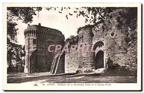 Cartes postales Dinan Chateau de la Duchesse Anne et la Fosse Port