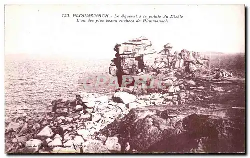 Cartes postales Ploumanac h Le Squevel a la pointe du Diable