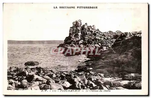 Cartes postales Ploumanac h La Chateau du Diable