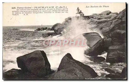 Ansichtskarte AK Perros Ploumanac h Le Rochers du Phare