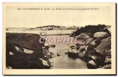 Cartes postales Ploumanac h La Vellee des Troieros et vue generale du port