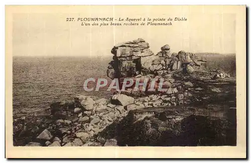 Cartes postales Ploumanac h Le Squevel a la pointe du Diable