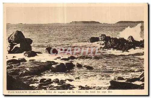 Ansichtskarte AK Ploumanac h Effet de Vagues sur la Cote