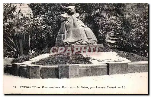 Cartes postales Treguier Monument aux Morts Pour la Patrie Militaria