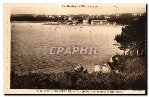 Cartes postales Trebeurden Vue generale de Trozoul a mer haute