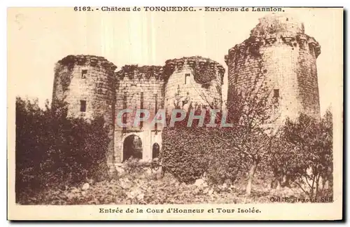 Ansichtskarte AK Chateau de Tonquedec Environs de Lannion Entree de la Cour d Honneur et Tour Isolec