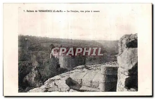 Ansichtskarte AK Ruines de Tonquedec Le Donjon vue prise a revers