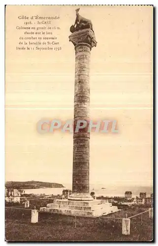 Ansichtskarte AK Cote d Emeraude St Cast Colonne en granit de 18m Bataille 11 septembre 1758