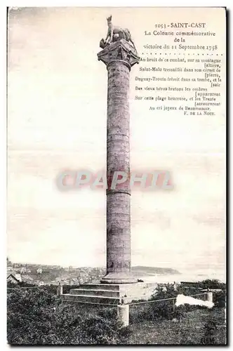 Ansichtskarte AK Cote d Enteraude Saint Cast La Colonne commemorative de la victoire du 11 Septembre 1758