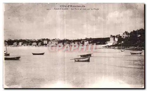 Cartes postales Cote d Emersude Saint Cast Le Port et vue sur la Plage