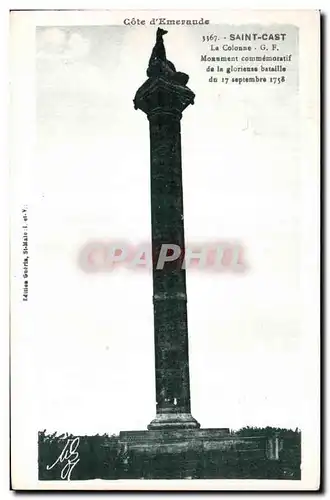 Cartes postales Cote d Emeraude Saint Cast La Colonne 17 septembre 1758