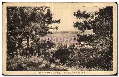 Cartes postales Saint Cast La Plage a travers les Pins