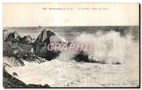 Cartes postales Portrieux Les Rochers Effets de Vagues