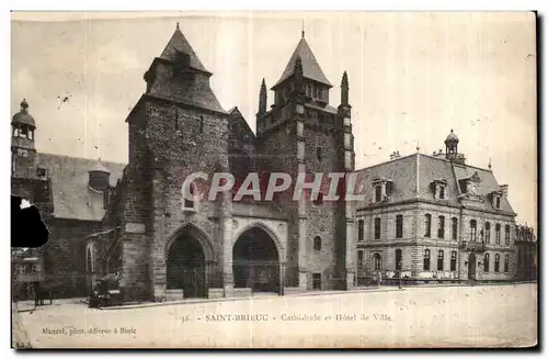 Ansichtskarte AK Saint Brieuc Cathedrale et Hotel de Ville