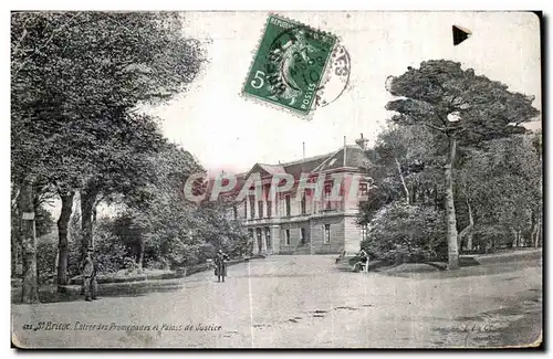 Cartes postales Saint Brieuc Entree des Promenades et Palais de Justice